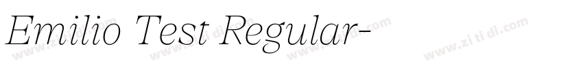 Emilio Test Regular字体转换
